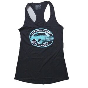 Dixxon Flannel Company Decade Racerback Tank Car Graphic Black Women's Size S